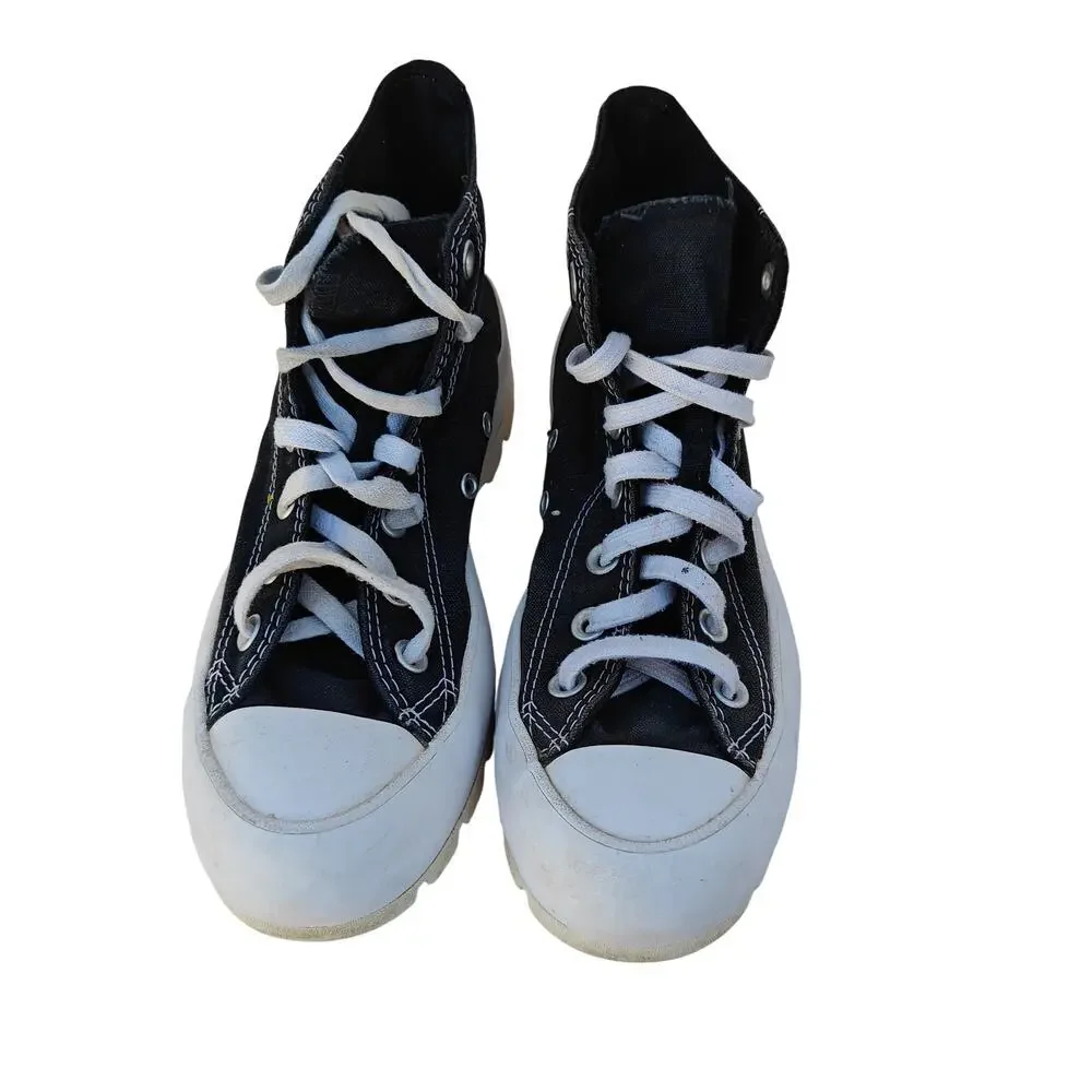 Converse Run Star Hike Platform High Top Black White Size 8